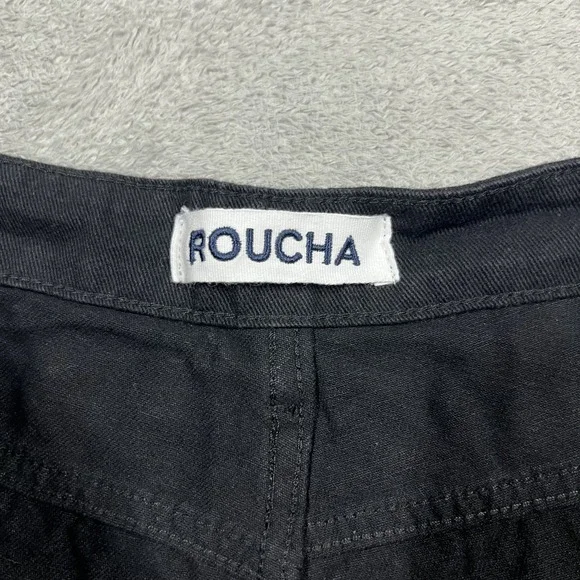 Roucha Jeans Womens Size D 16-18 Over 5'4 Dada Black Denim Pleated Ankle New - Picture 8 of 16